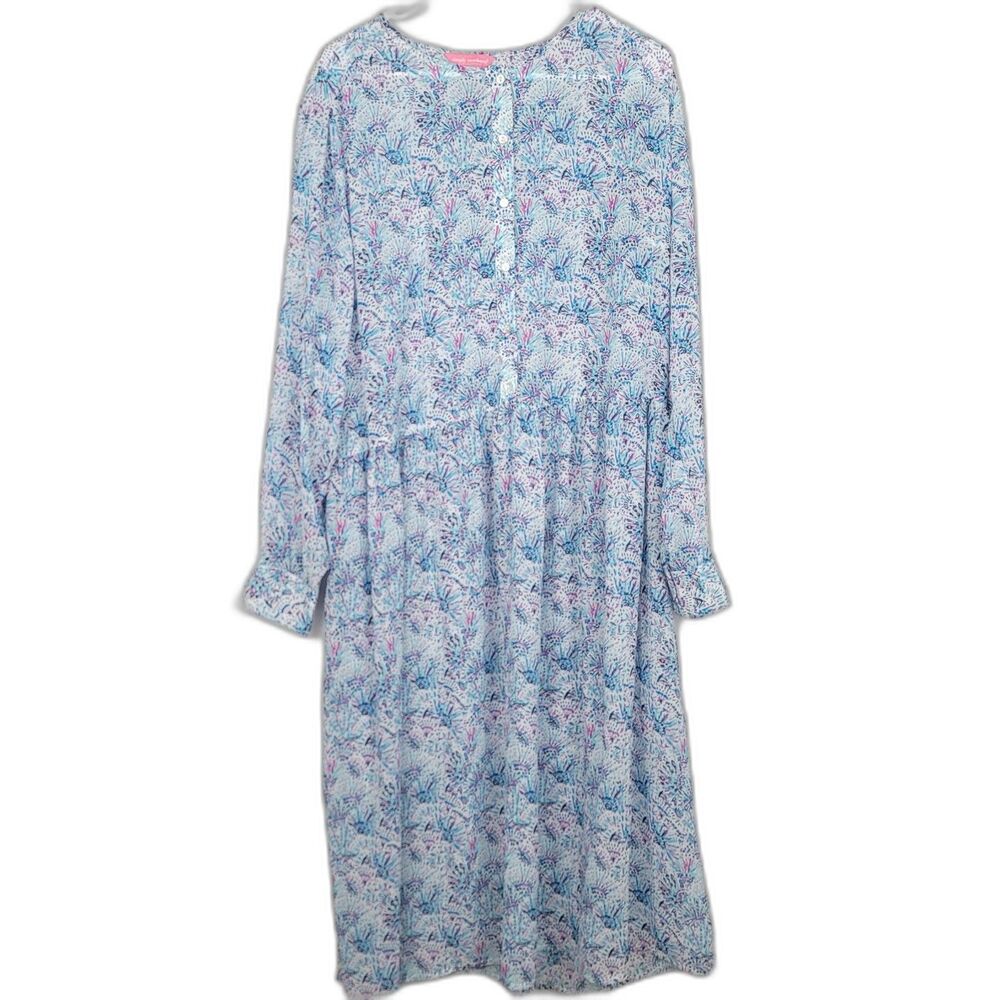 Simply Southern Large Long Sleeve Oversized Dress Colorful Flowy lightweight